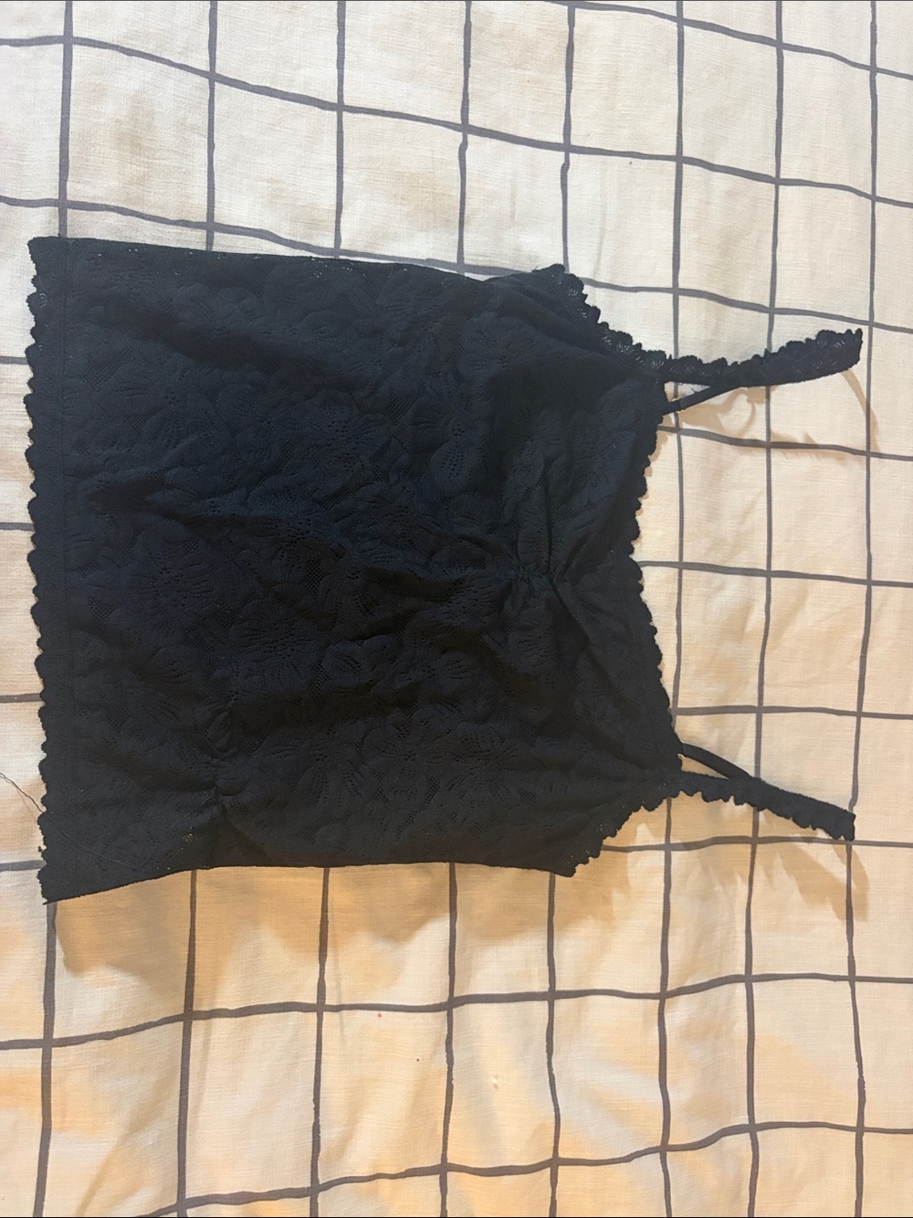 aerie Black Lace Camisole Tank Top